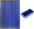 75 Drawers Parts Cabinet, Alloy Steel Tool Storage with Dividers, Nut and Bolt Organizer 25.8''L× 8.66''W×46''H, 44.5lbs Capacity for Tool Harware and Workshop, Blue (75 Drawers)