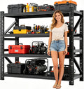Garage Storage Shelves,73' H*48' W*22.4' D Heavy Duty 4-Tier Metal Shelving Unit with Adjustable Shelves Industrial Garage Shelving for Garage Organization & Warehouse Storage