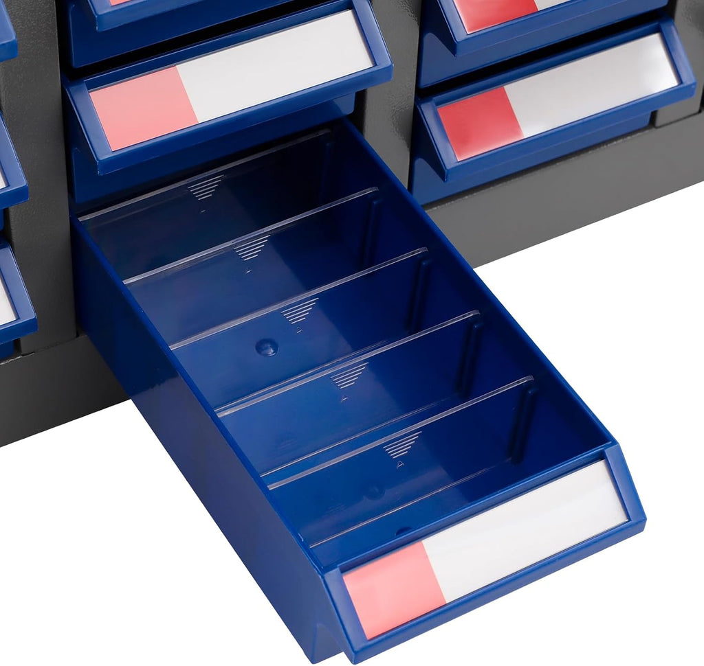75 Drawers Parts Cabinet Bolt and Nut Tool Storage Cabinet Part Organization Shelves with Practical Tags & Dust Sheets for Tool Hardware Storage, 25.6' W x 8.7' D x 34' H