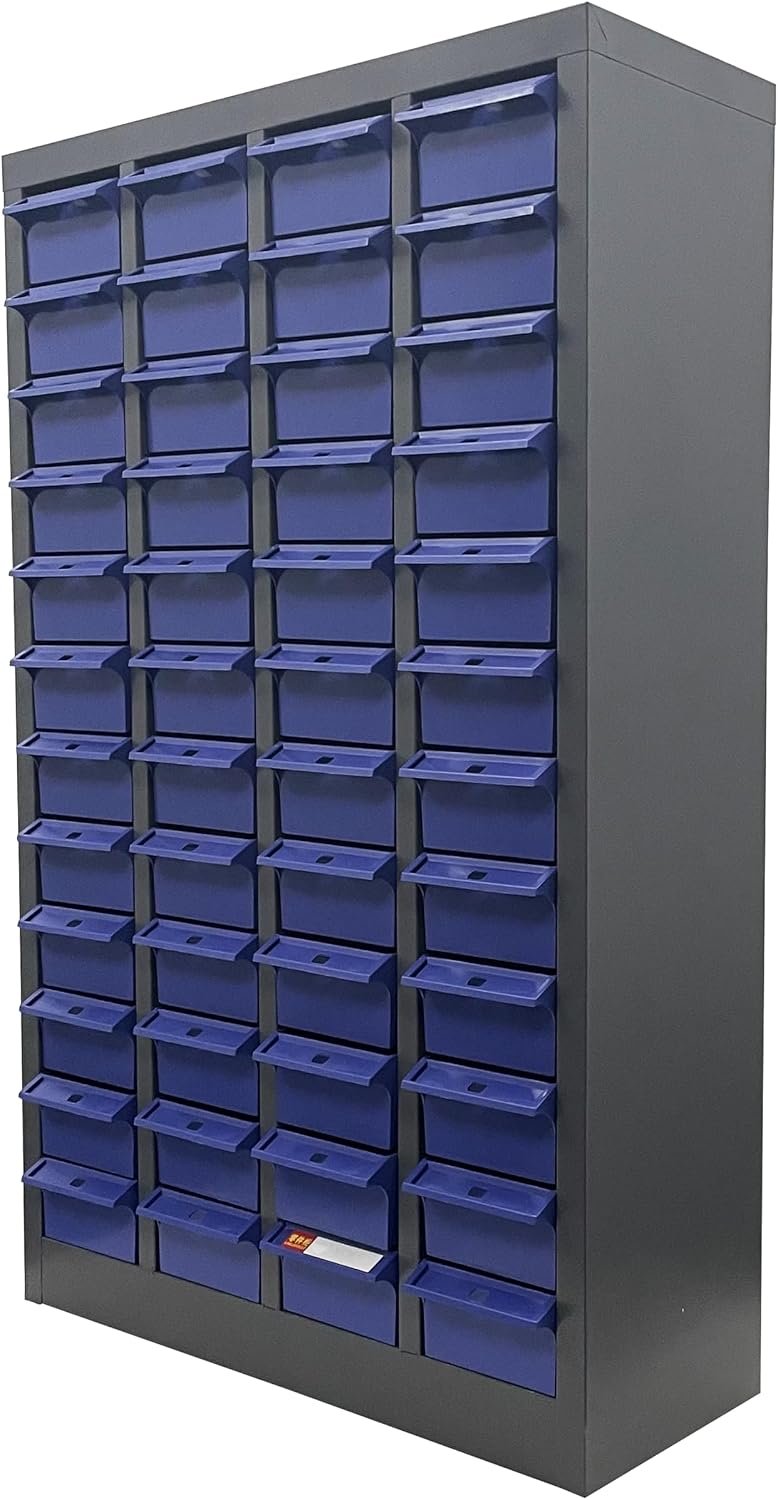 Parts Cabinet Screw Hardware Spare Parts Storage Organizer with 48 Medium Drawers 8.43 * 4.53 * 2.6 inch for Bolts Nuts Legos Beads Samples Metals Documents Garages Factories Offices