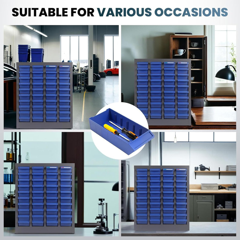 40 Drawers Nut and Bolt Organizer with Label, Opaque ABS Plastic Industrial Organizer with Labels, for Garage Workshop Craft Art Hobby