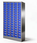 75 Drawers Nut and Bolt Organizer, 36' H x 26' D x 9' W Bolt and Nut Tool Storage Cabinet with Acrylic Adjustable Shelves & Label Stickers, Alloy Steel Parts Cabinet for Garage, Workshop, Factory