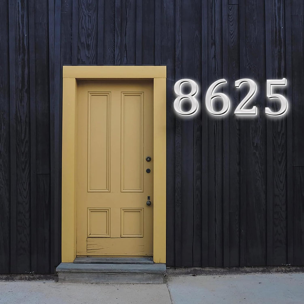 Personalized Illuminated LED House Number For Wall 20', Metal House Address Sign With LED, Lighted Up Address Numbers For Outside, Street Address,V