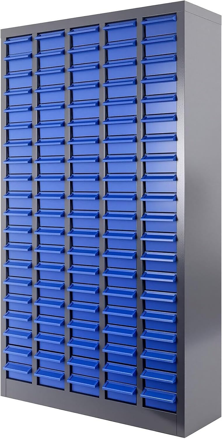 100-Drawer Part Cabinet Bolt and Nut Tool Storage Cabinet,ABS Material Hardware Organizer, Nuts and Bolts Organizer Bolt Bin with Shelfs and Labels, Screw Bolt Bins Organizer for Shop