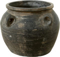 Artissance Home Small Gray Pottery Indoor Outdoor Vintage Water Jar w/4 Handles, Home and Garden Décor (Color & Size Vary)