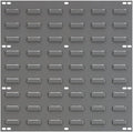 Akro-Mils 30618 Heavy Duty Wall Mount Garage Storage Steel Louvered Panel | Wall Storage Bin Hanging Organizer System for AkroBins, 18-Inch W x 19-Inch H, Grey, 4 Pack