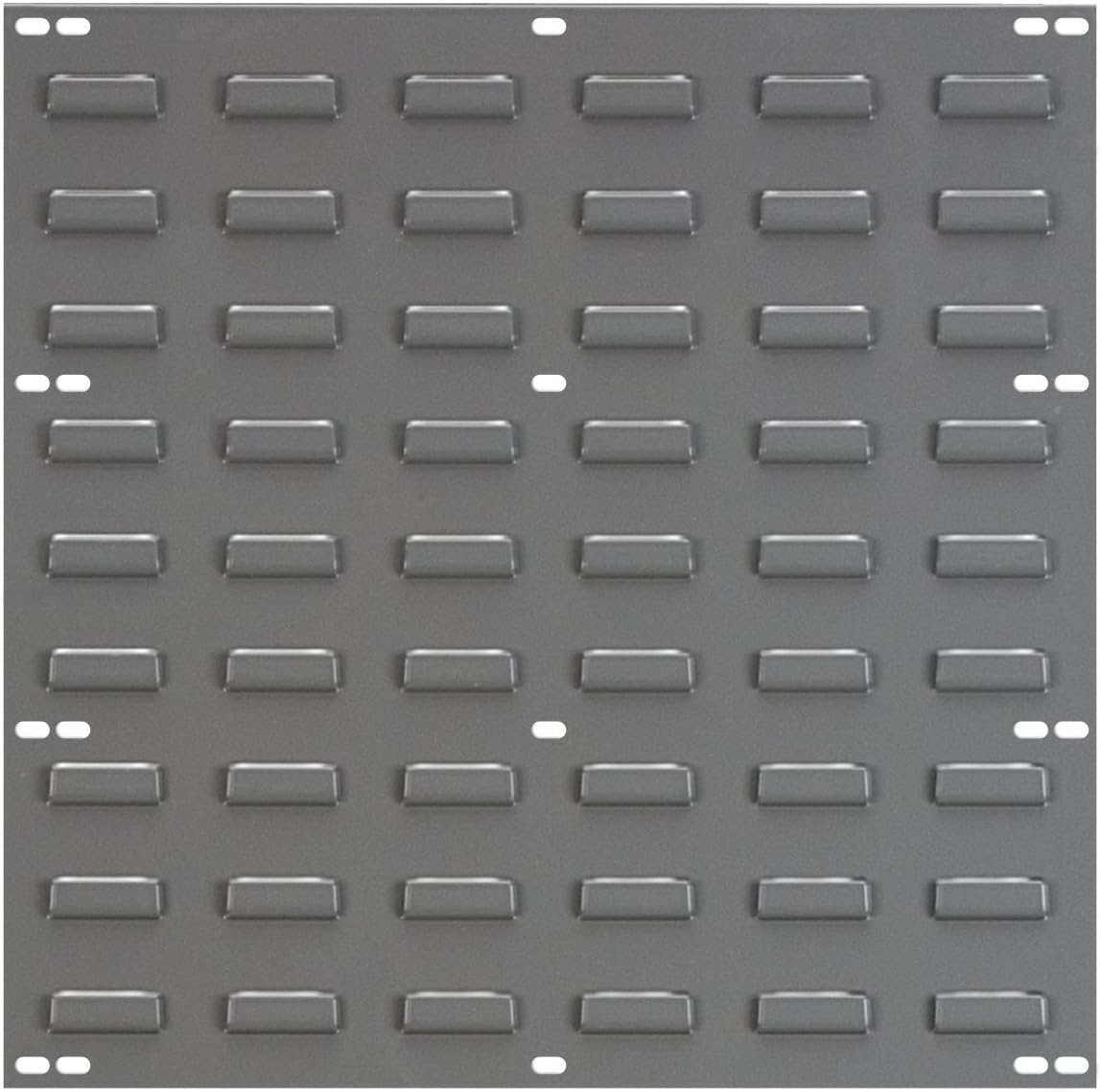 Akro-Mils 30618 Heavy Duty Wall Mount Garage Storage Steel Louvered Panel | Wall Storage Bin Hanging Organizer System for AkroBins, 18-Inch W x 19-Inch H, Grey, 4 Pack