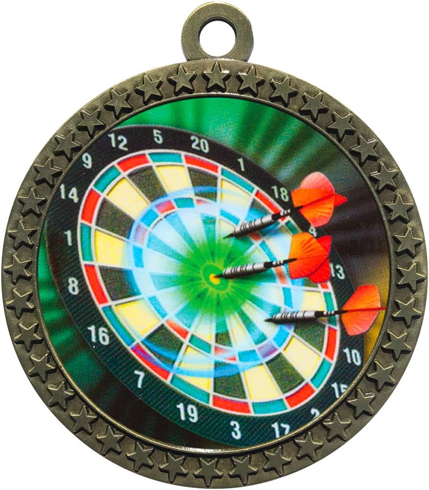 Express Medals 1 to 50 Packs Engraved Darts Gold Medal Trophy Award with Personalized Custom Text LD212-MY418