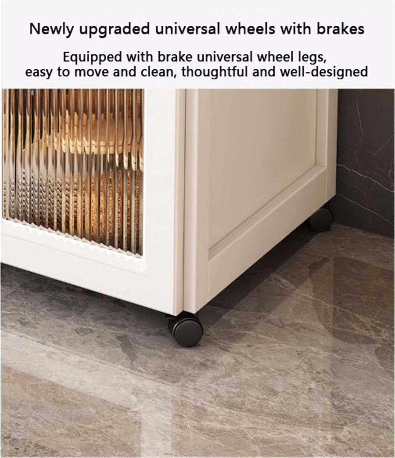 Modern Freestanding Display Storage Cabinet Kitchen Microwave Storage Shelf Standing Baker's Rack Floor Cabinet Storage Organizer Wine Rack for Living Room Kitchen,Living Room