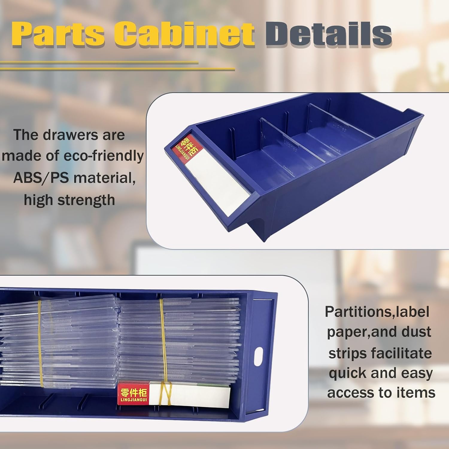 Part Cabinet 60 Drawers Bolt and Nut Parts Storage Cabinet Lockable Cabinets Organization Shelves with Doors
