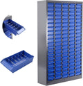 100-Drawer Small Part Organizer with 5 Dividers & 2 Labels Per Drawer, Nut and Bolt Organizer with Rear Stops, Rust Prevention & Corrosion Resistant Part Cabinet for Mechanics (100-Drawer)