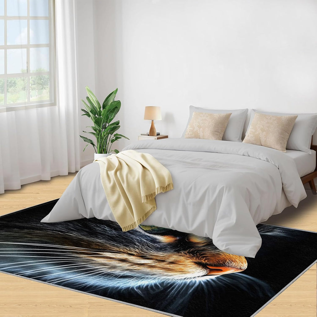 6x8 Cats Area Rug - Cats Large Rugs for Living Room, Animals Carpet Area Rug for Girls Bedroom Kids Room Basement Office Classroom
