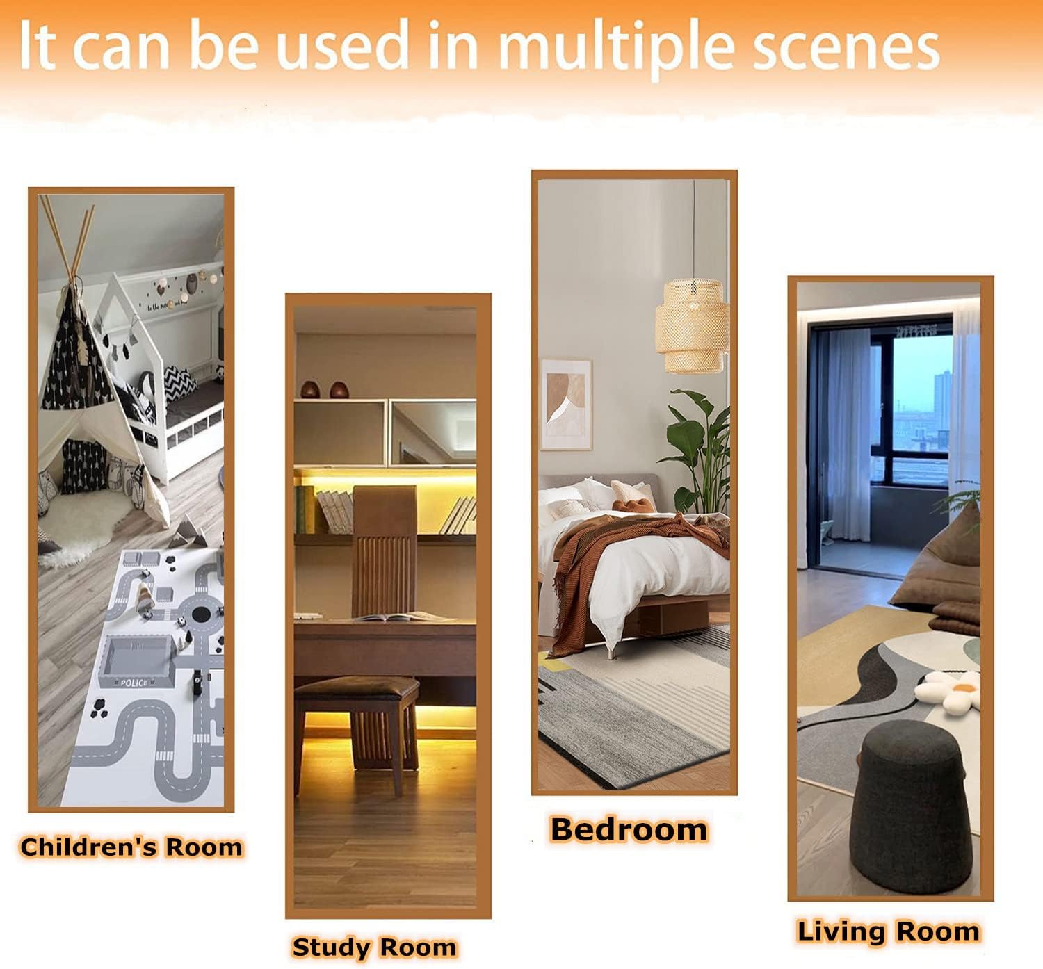 6x8 Rug Green Gold Leaves Art Non-Slip Kids Rug, Tropical Palm Leaves Upholstery Rug with Non-Slip Backing for Kids Boys Girls Bedroom Living Room Dining Room Study