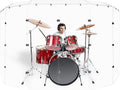 Drum Shield DS7D Chrome Hinges 6 panels Full 1/4' x 24' x 72' Crystal Clear Acrylic 6 Deflector Panels 12' x 24'
