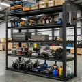 Garage Shelving Units,59' Wide Heavy Duty 5-Tier Metal Storage Shelf with Adjustable Shelves,3000lb Capacity Industrial Shelving for Garage Organization,Basement Storage,WorkshopWarehouse