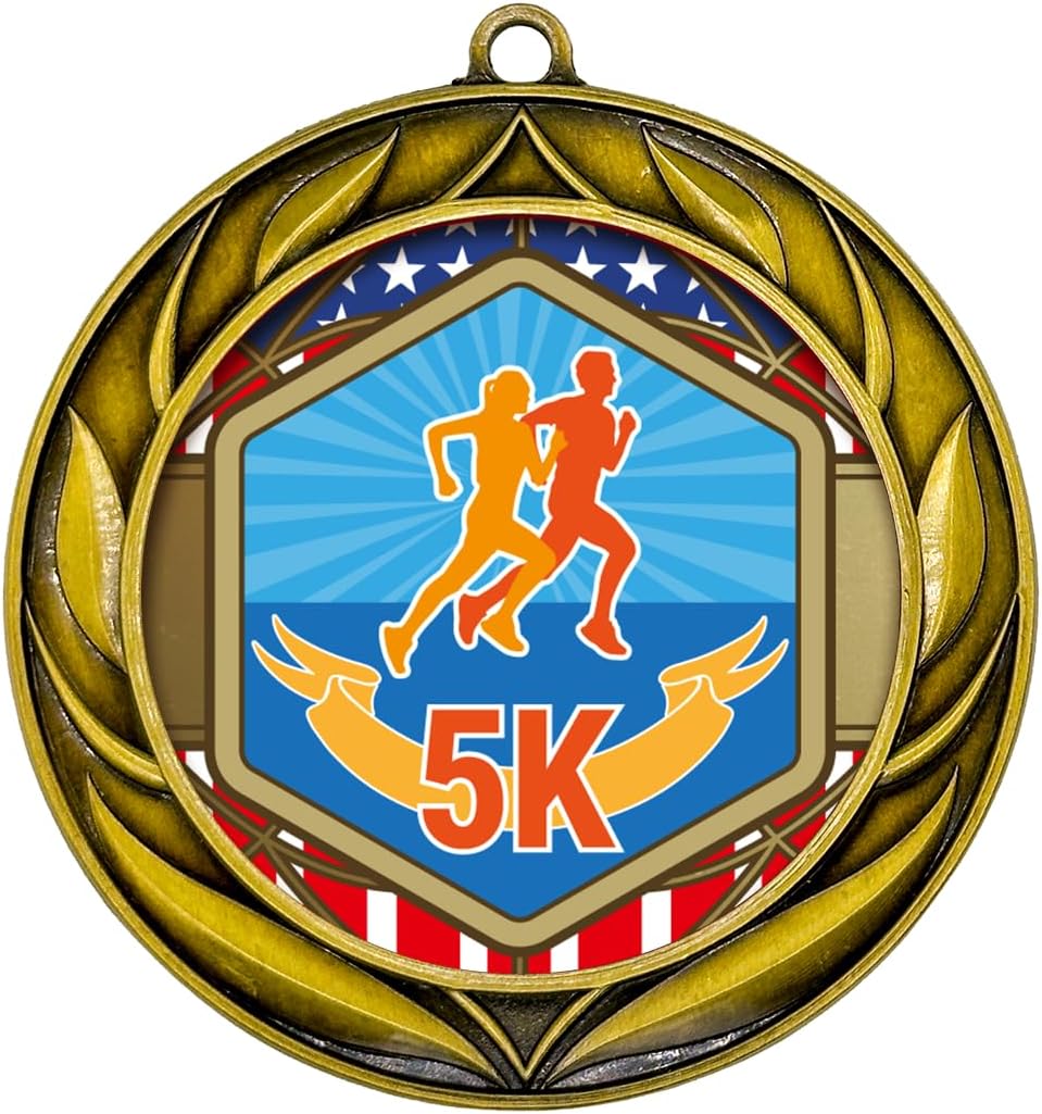 All Quality Wreath Design 5k Medal - 1st, 2nd, 3rd Place
