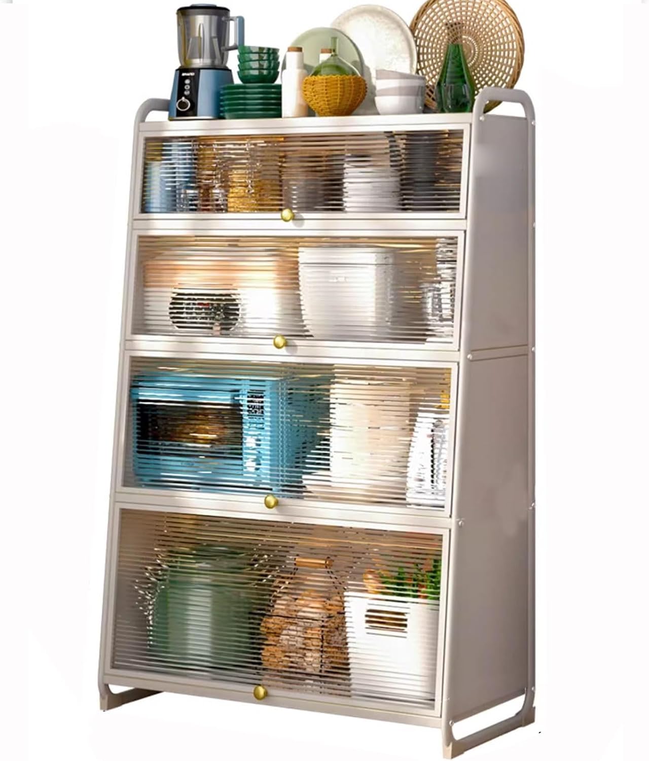 Kitchen Shelf Rack Made of Carbon Steel 5-Tier Bakers Racks for Kitchens, Kitchen Storage Cabinets, Microwave Stands Freestanding Kitchen Storage Cabinet(80 * 39.6 * 142cm)