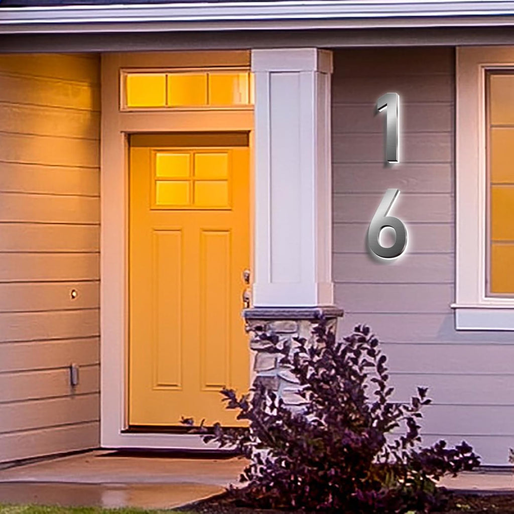 Illuminated Address Sign, House Numbers For Outside LED Illuminated Lighted Address Signs With Waterproof Cover Address Numbers For Street Yard Garden,14 Inch/350mm,3