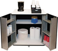35157 Refreshment Stand, Two-Shelf, 29 1/2w x 21d x 33h, Black/White