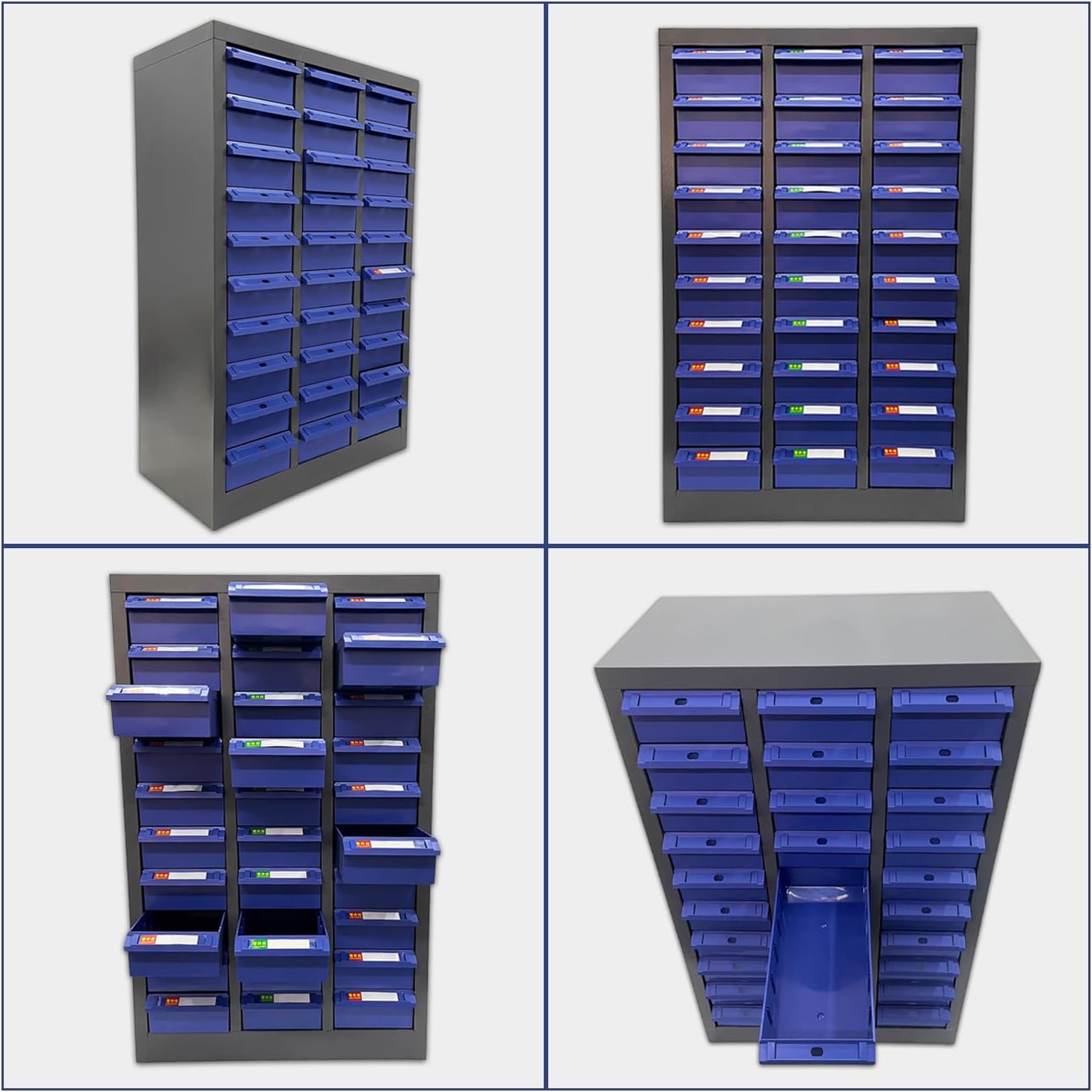 Bolt and Nut Parts Cabinet 30 Drawers Metal Hardware Tool Storage Cabinet Organization Shelves and Office Supplies