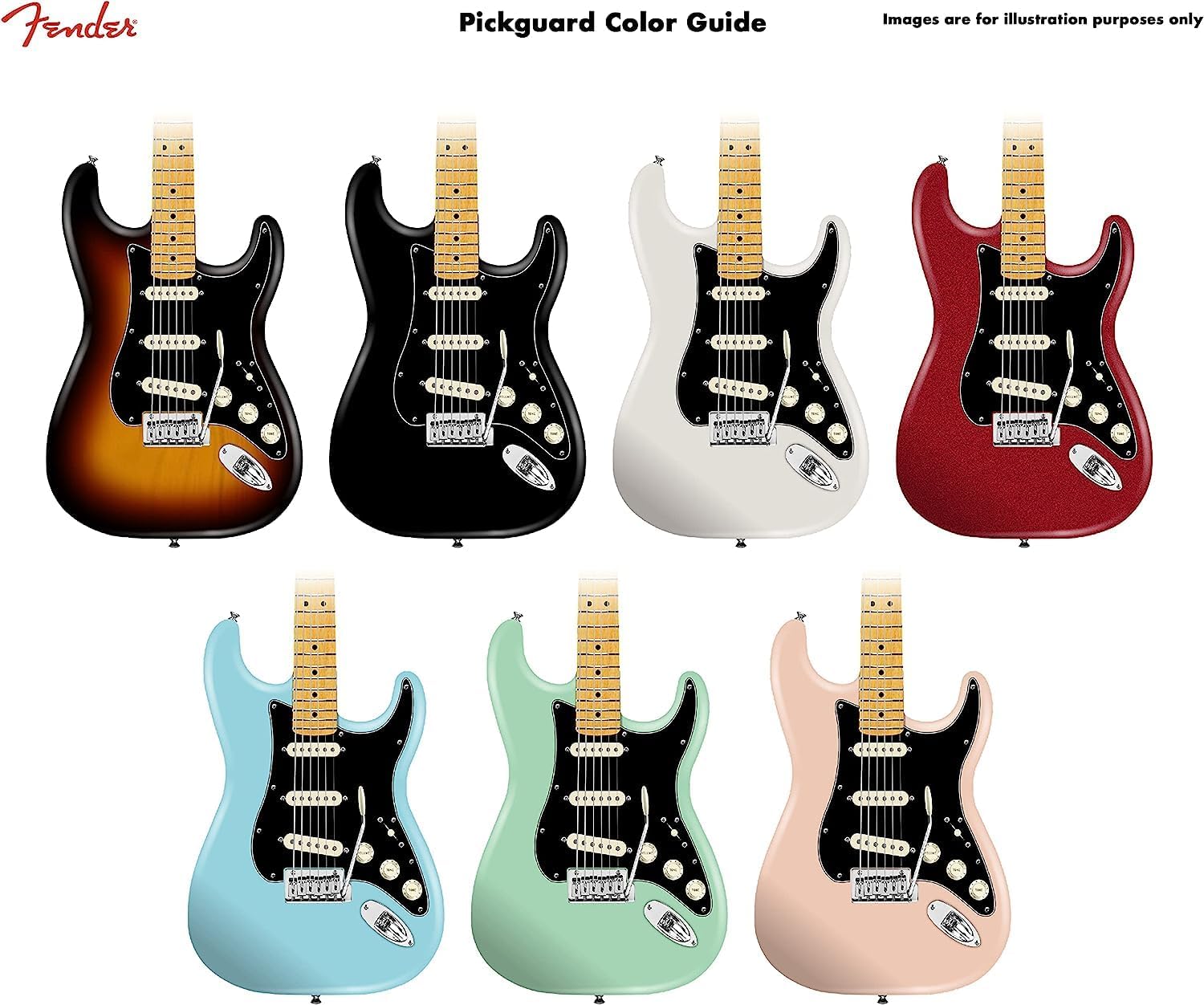 Fender Pre-Wired Strat Pickguard, Custom Shop Fat 50's SSS Electric Guitar Electronics (0992340506)