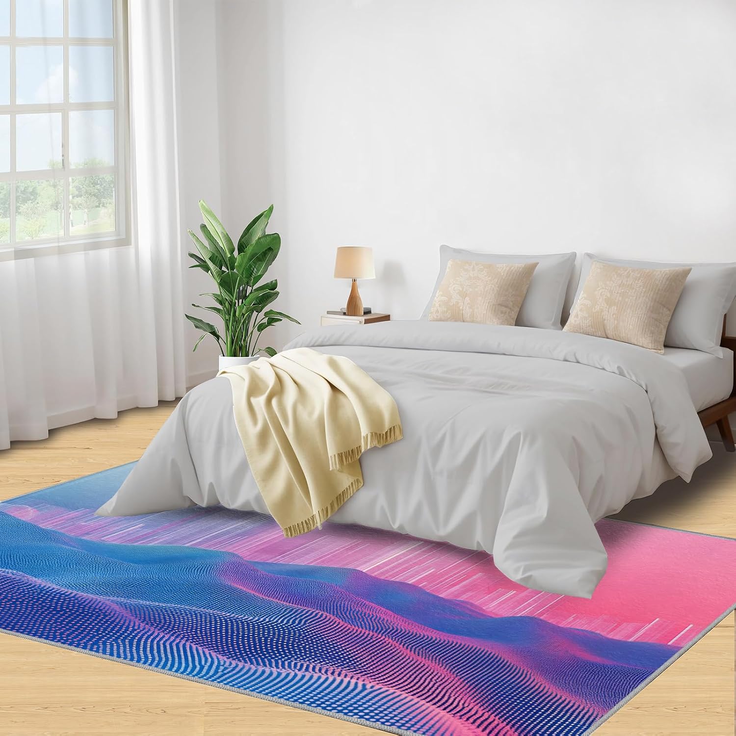 6x8 Digital Terrain Classroom Rugs - Abstract City Playroom Rug, Abstract Art Carpet Area Rug for Girls Bedroom Kids Room Basement Office Classroom