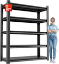 OLLRRACT Heavy Duty Metal Storage Rack Shelving for Garage, 5 Tier Shelving Unit - Garage Storage Shelf, Industrial Utility Shelving, Durable Metal Shelf Organizer 24' D x48 W x87 H
