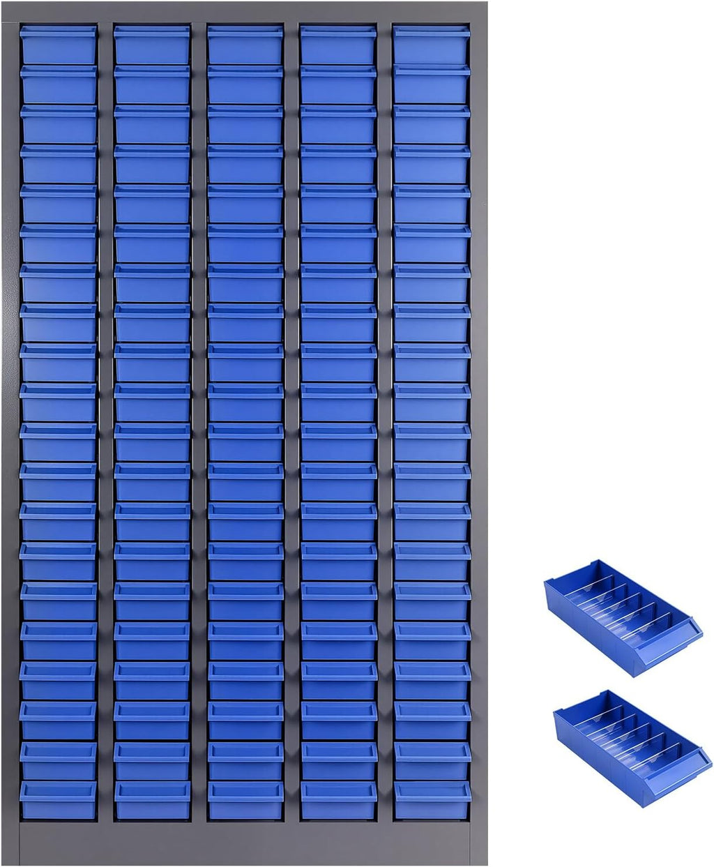 ABS-750 lb Blue Parts Cabinet,100 Drawers Parts Storage Cabinet,NutandBolt Storage Cabinet,Freestanding Hardware Organizer, Suitable for Garage,Tool and Accessory Storage