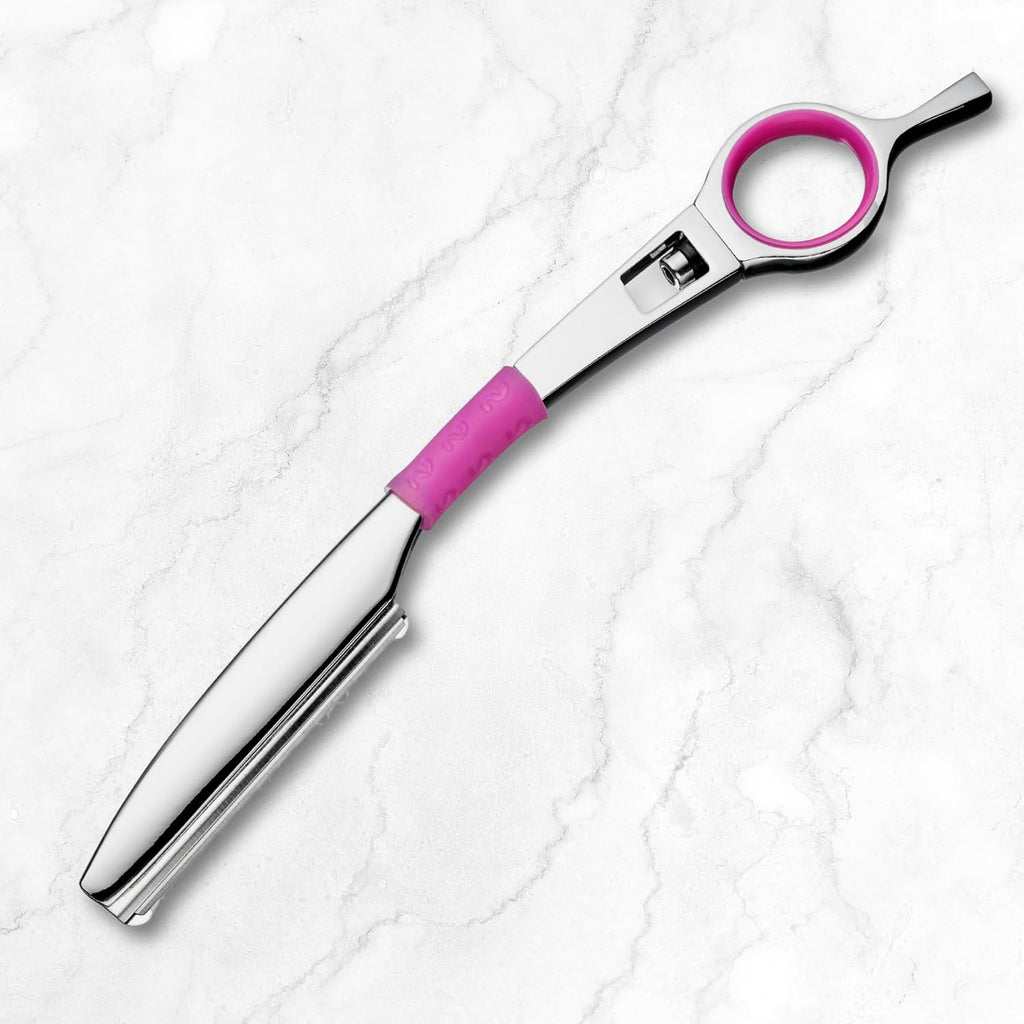 Saki Shears Kohana Pink Set of Professional Hair Shears - Includes Cutting and Thinning Shears - 440C Japanese Steel