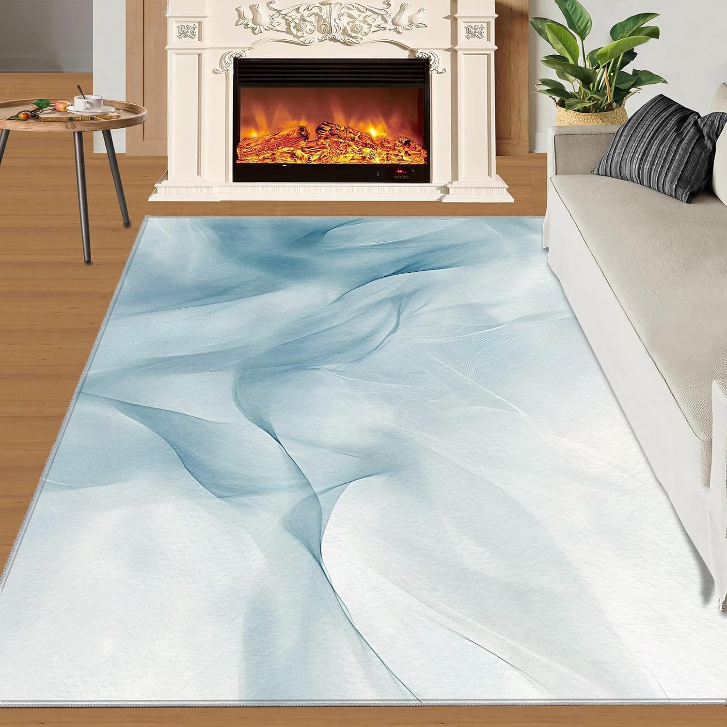 Modern Light Luxury Rugs for Bedroom - 6x8 Rug, Abstract Marble Area Rugs for Living Room, Nordic Carpet, Abstract Washable Area Mat, Minimalist Carpet, Marble Home Decor & Gifts