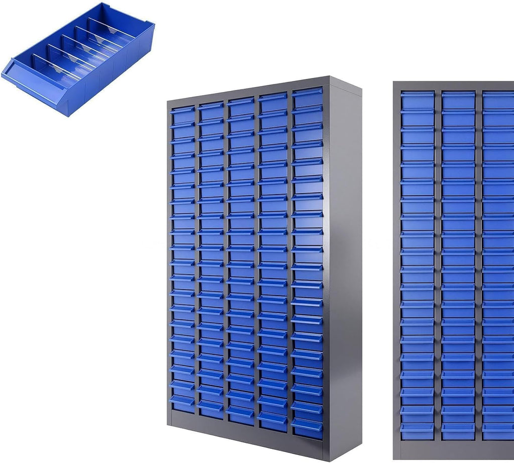 Heavy Duty Bolt Bin Organizer for Shop, 75 Drawers Parts Cabinet with ABS Material Drawers, Tool Storage Shelf for Nuts, Bolts, Screws, and Small Parts, Garage and Workshop Solution