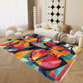 Guitar Rugs for Music Room - Guitar Rug, 6 ft x 8 ft, Abstract Colorful Musical Area, Multicolor, Washable & Non Slip & Soft Large Guitar Home Decor Gifts