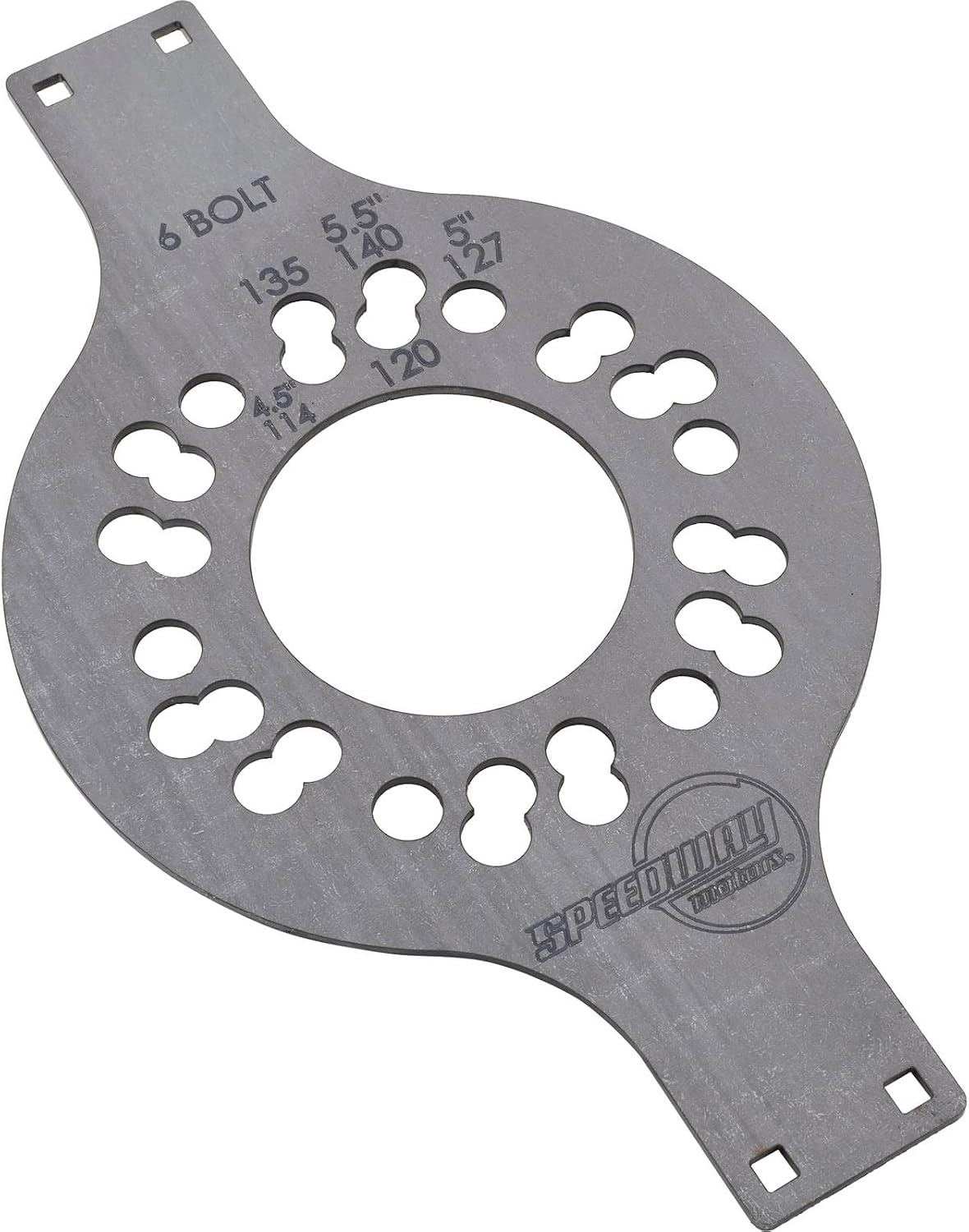 Speedway Motors WheelWise™ Wheel Fitment Tool Master Kit, 4-5-6 Lug Patterns, Laser Cut 10 Gauge Steel, Accurate Backspace & Offset Measurement, Includes Carriage Bolts & Wing Nuts
