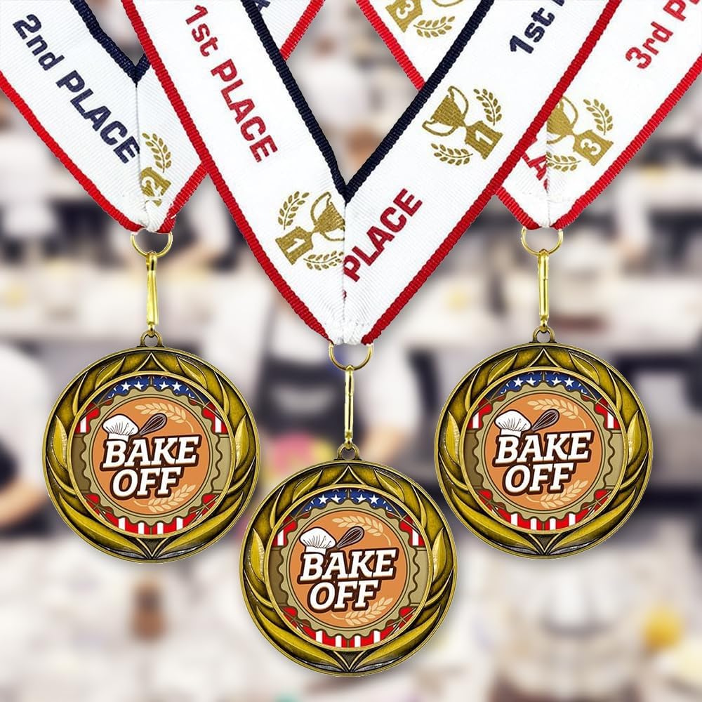 All Quality Wreath Design Bake Off Medal | Competition Metal Medal - 1st, 2nd, 3rd Place