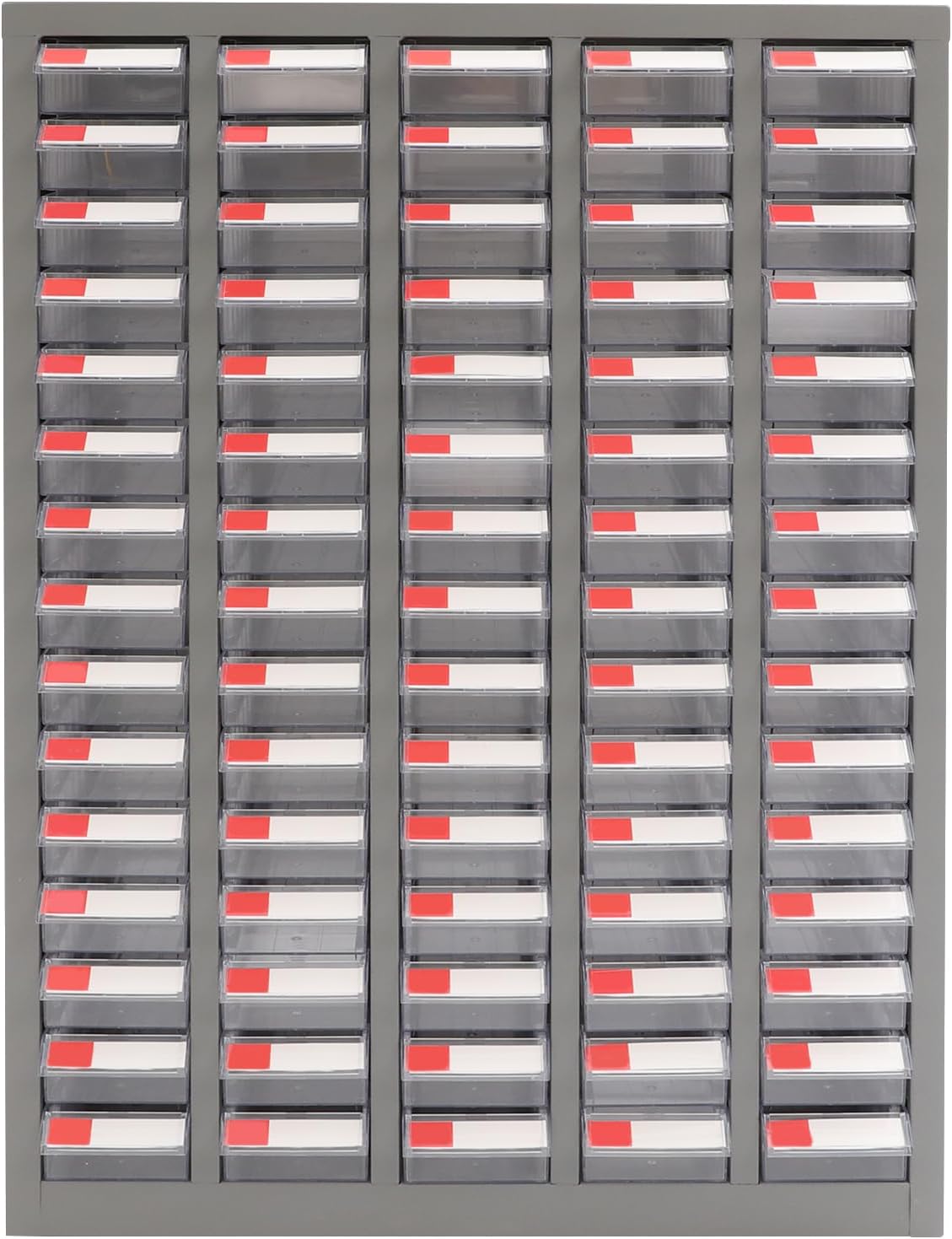 75 Drawers Parts Cabinet Bolt and Nut Tool Storage Cabinet Part Organization Shelves with Practical Tags & Dust Sheets for Tool Hardware Storage, 25.6' W x 8.7' D x 34' H