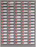 Parts Cabinet, 75 Drawers Bolt and Nut Tool Storage Cabinet, Nuts and Bolts Storage Organizer for Tool Hardware, Part Organization Shelves with Cold-Rolled Steel Material for Garage Warehouse (Grey)