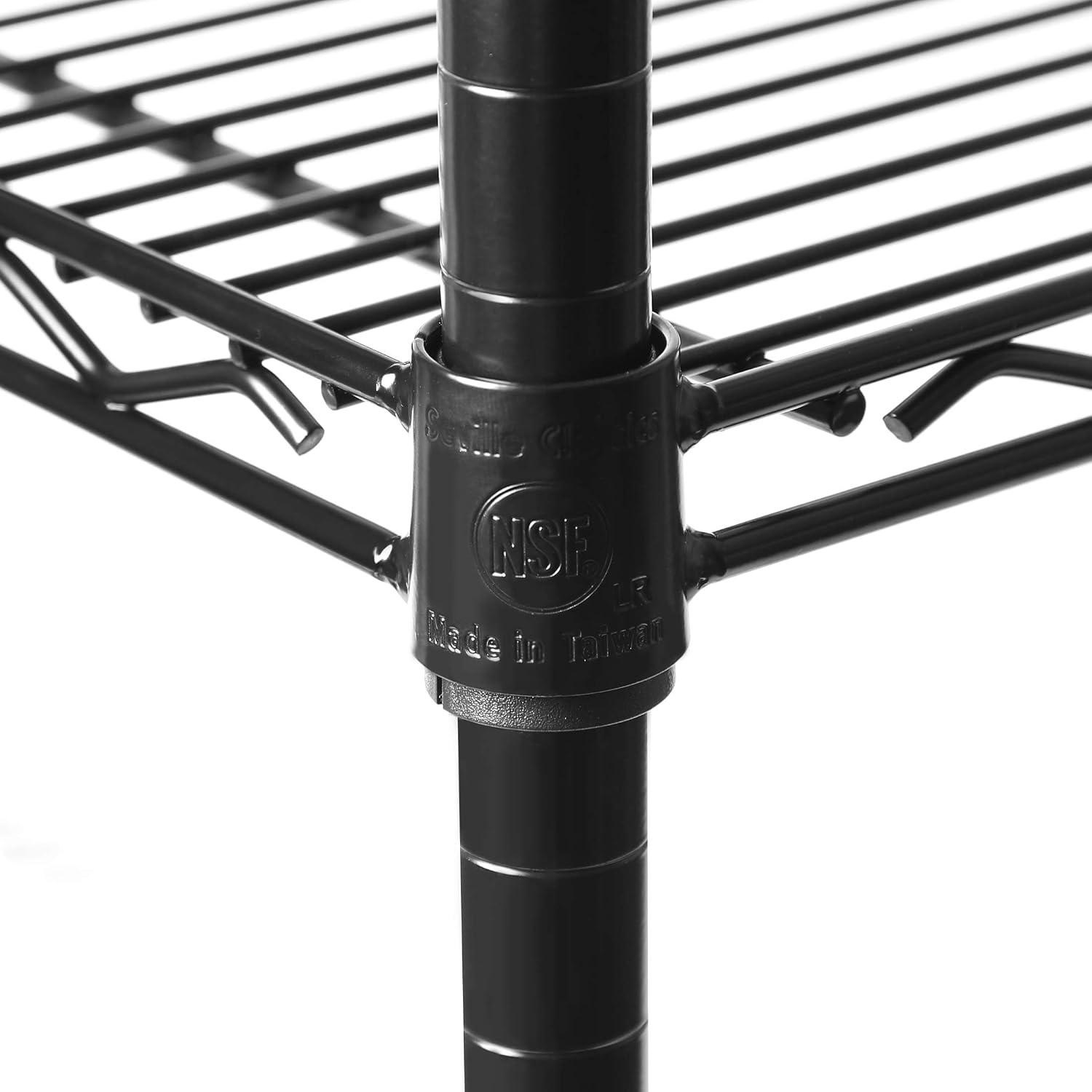 Seville Classics UltraDurable Heavy Duty NSF Solid Steel Wire Rack Storage Unit, Organizer for Garage, Warehouse, Office, Restaurant, Classroom, Kitchen, Black, 5-Tier Shelving, 36' W x 18' D