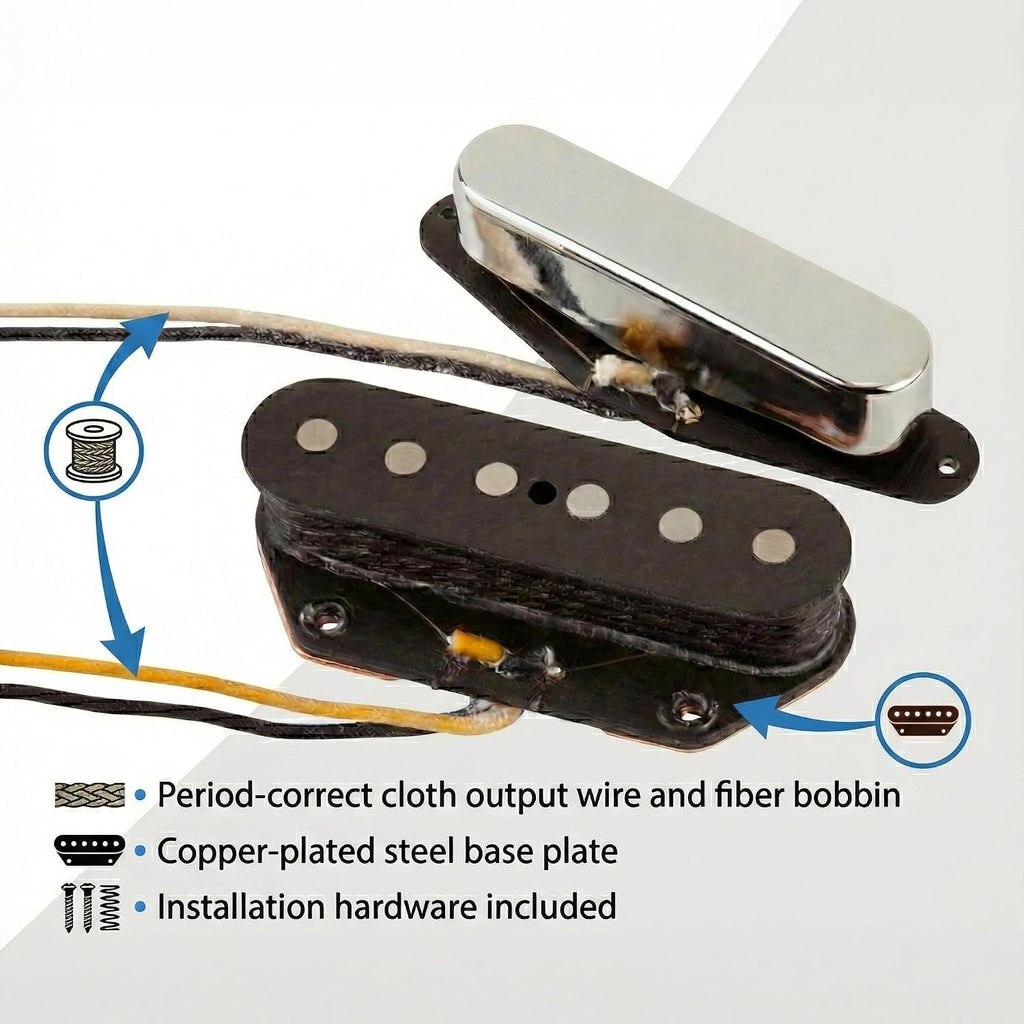 Fender Original Telecaster Pickups Bundle with Instrument Cable
