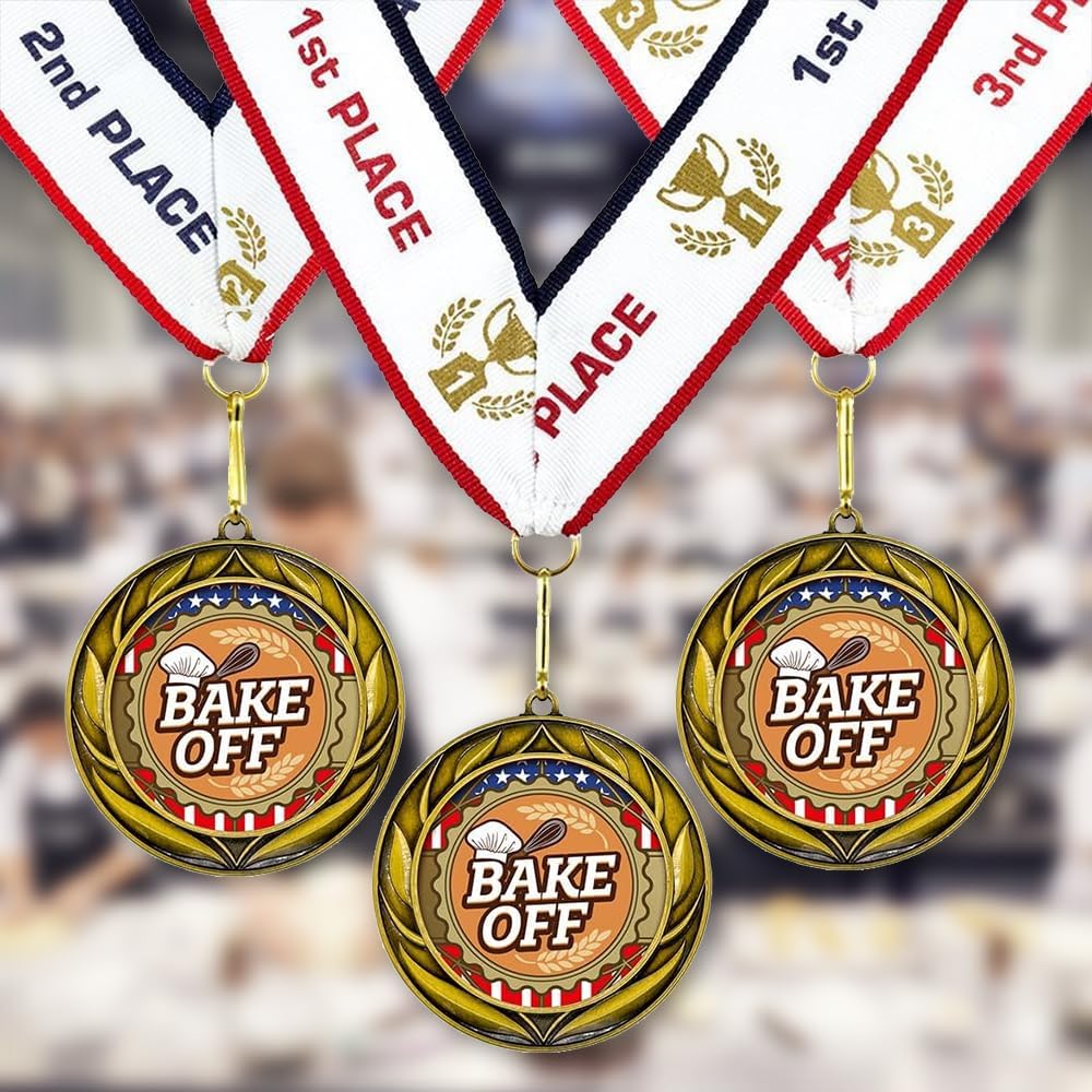 All Quality Wreath Design Bake Off Medal | Competition Metal Medal - 1st, 2nd, 3rd Place