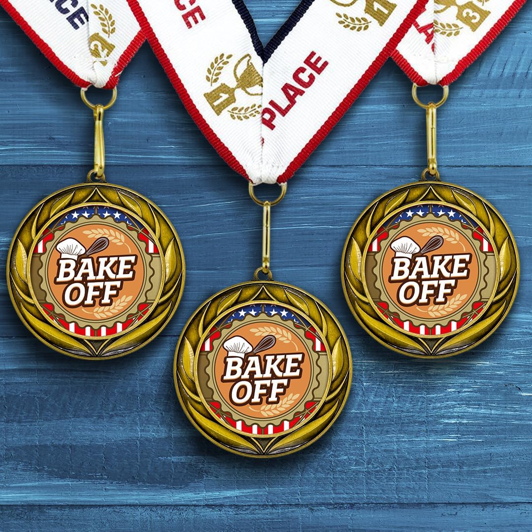 All Quality Wreath Design Bake Off Medal | Competition Metal Medal - 1st, 2nd, 3rd Place