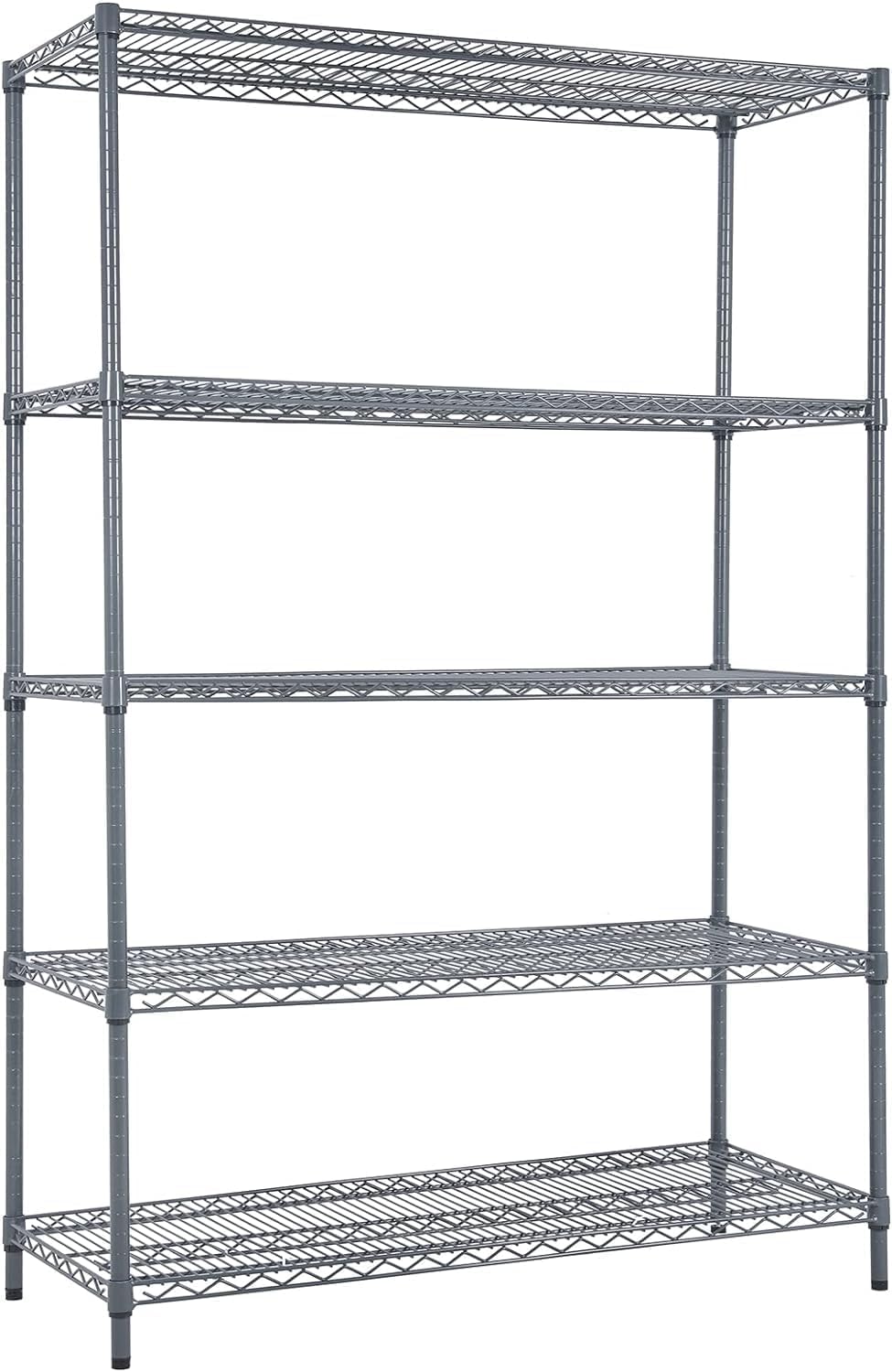 Land Guard 5 Tier Storage Racks and Shelving - 48' L x 20' W x 72' H Heavy Steel Material Pantry Shelves - Each Unit Loads 350 Pounds Wire Shelf, Suitable for Warehouses, Closets, Kitchens…