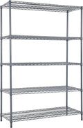 Land Guard 5 Tier Storage Racks and Shelving - 48' L x 20' W x 72' H Heavy Steel Material Pantry Shelves - Each Unit Loads 350 Pounds Wire Shelf, Suitable for Warehouses, Closets, Kitchens…