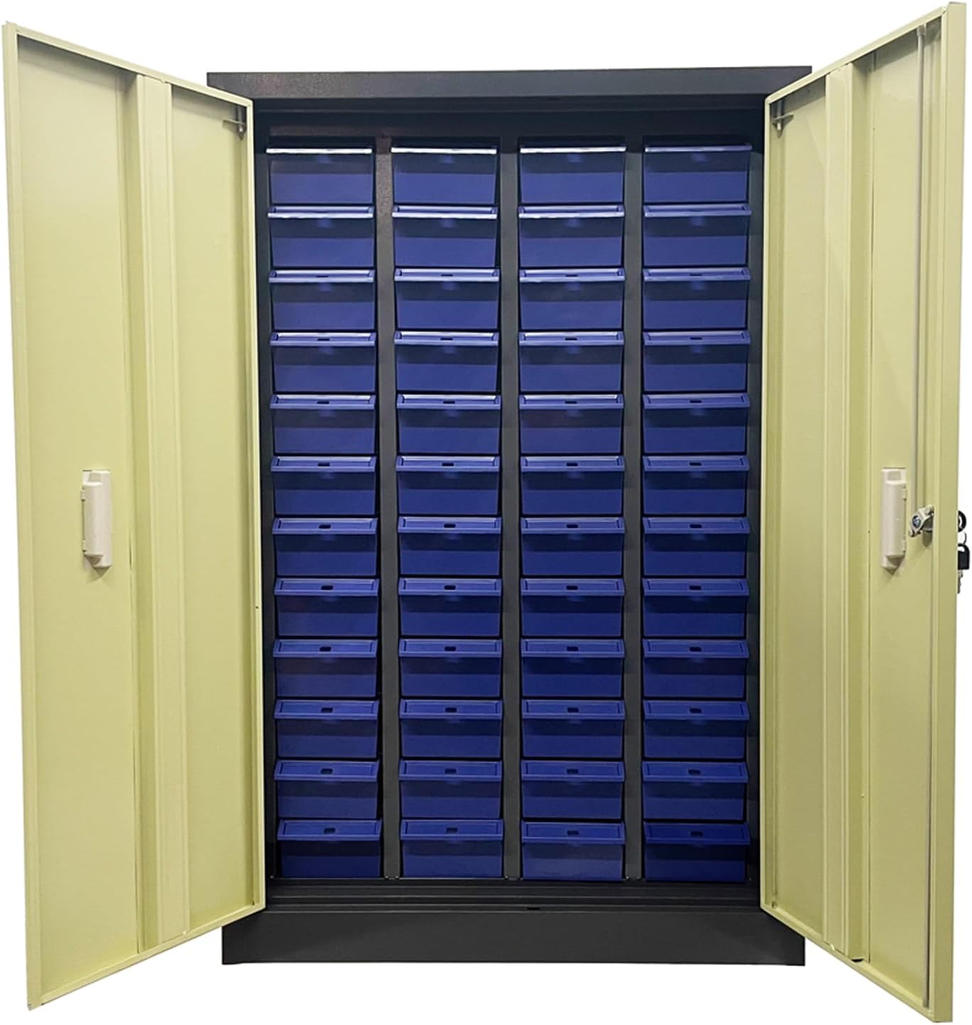 Parts Cabinet 48 Drawers Bolt and Nut Tool Storage Cabinet Lockable Cabinets Tool Chests with Doors