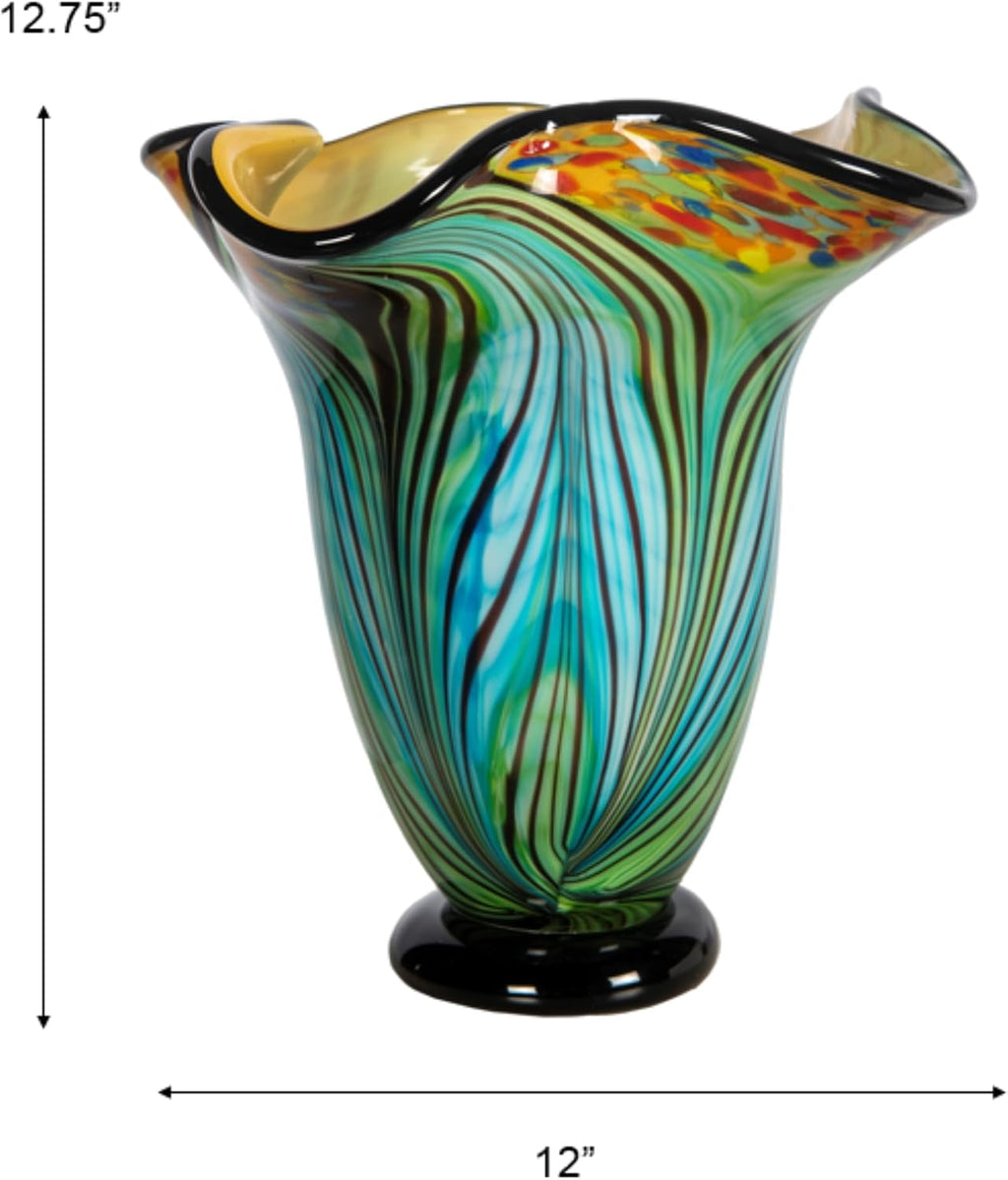 Dale Tiffany AV15415 Kalmia Hand Blown Art Glass Vase