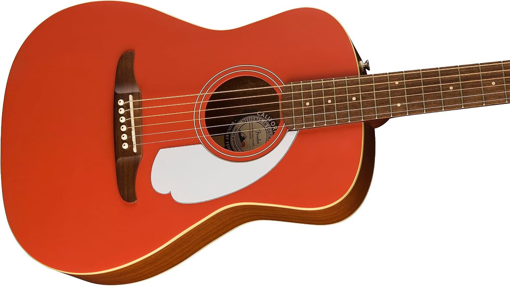 Malibu Player, Walnut Fingerboard, White Pickguard, Fiesta Red