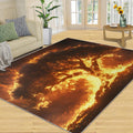 Tree of Life Rugs for Bedroom - 6x8 Rug, Modern Area Rugs for Living Room, Flame Carpet, Plant Washable Area Mat, Botanical Carpet, Tree of Life Home Decor & Gifts