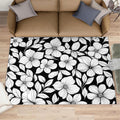 Florals Rugs for Bedroom, Abstract Flowers Rug 6x8, Rural Flowers Dining Room Rugs Washable & Non Slip Large Carpet for Home Decor