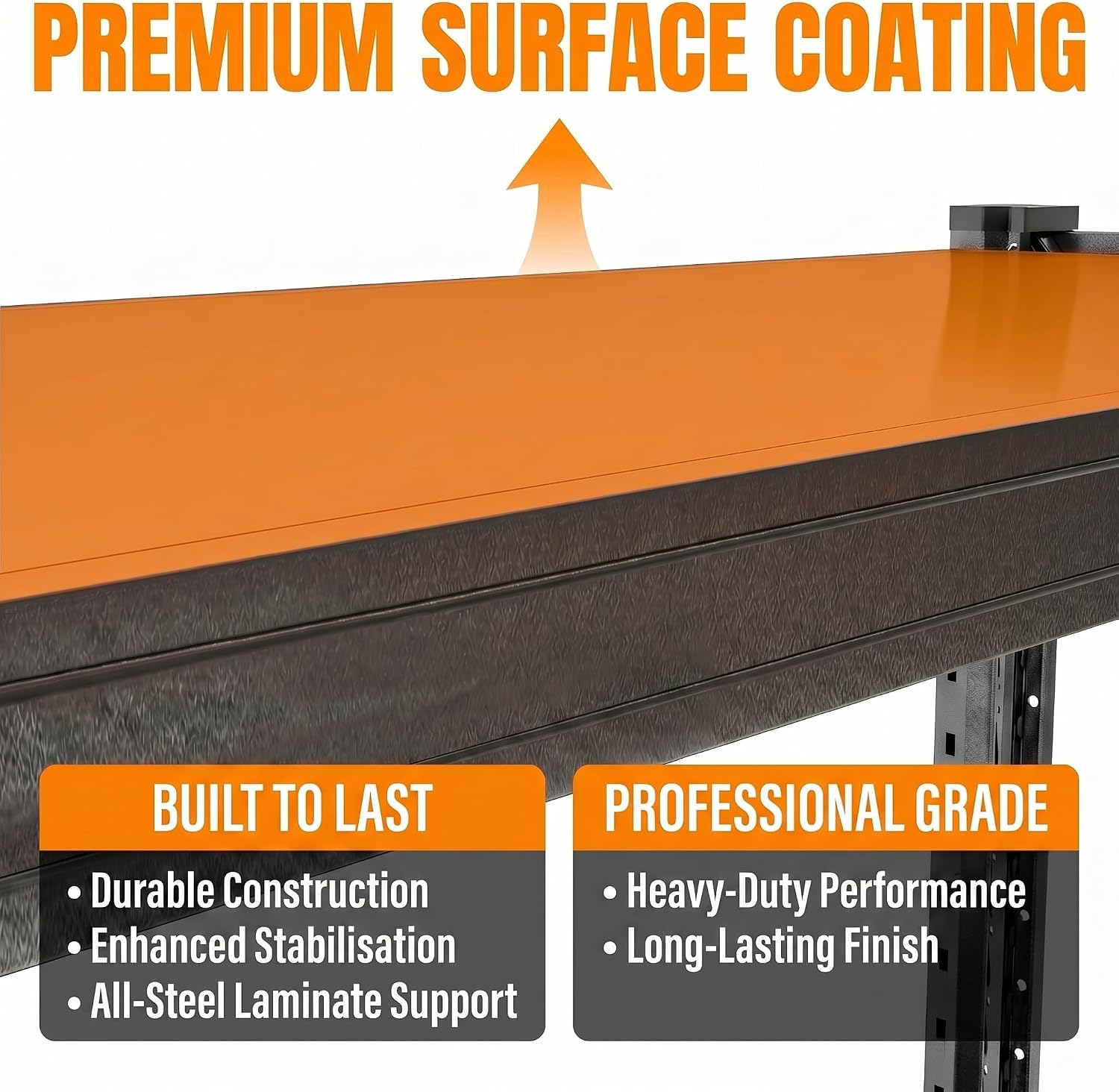 67' W Garage Shelving Heavy Duty, 6000LBS Metal Storage Shelves with Anti-Fall Rails, 3-Tier Adjustable Storage Rack, Industrial Garage Storage Shelf for Warehouse, Basement, Workshop