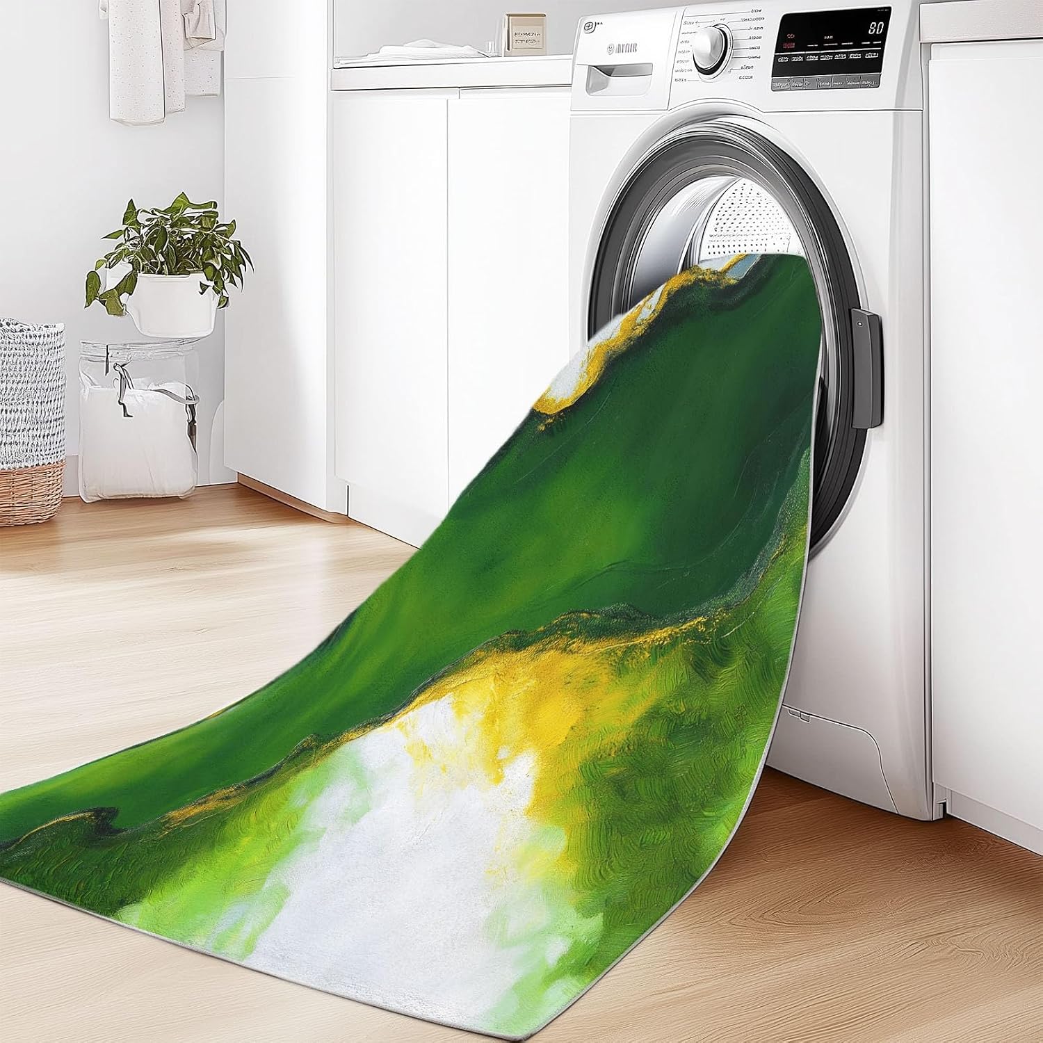 Abstract Art Soft Print Area Rug 5' x 7', Luxury Marble River Print Decor Washable Rug Non Slip Carpet Absorbent Mat for Kitchen Living Room Bedroom Entrance Carpet