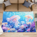 6x8 Jellyfish Area Rug - Dreamy Coral Reef Large Rugs for Living Room, Underwater World Carpet Area Rug for Girls Bedroom Kids Room Basement Office Classroom